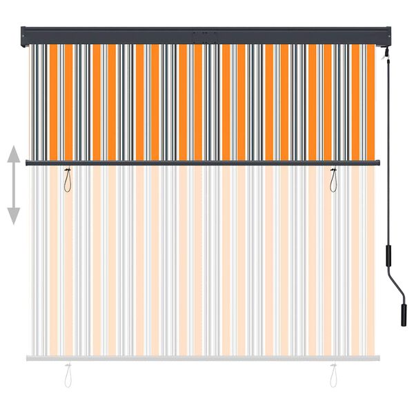 vidaXL Vonkaj&scaron;ia zatemňovacia roleta 160x250 cm žlt&aacute; a modr&aacute;