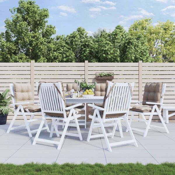 vidaXL Podložky na stoličky n&iacute;zke operadlo 6 ks sivohned&eacute; l&aacute;tka