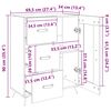 vidaXL Komoda biela 69,5x34x90 cm kompozitné drevo