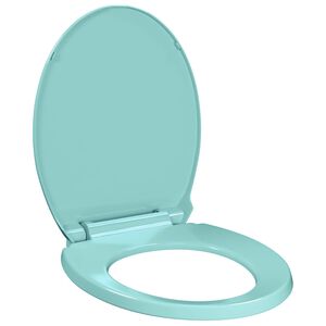 vidaXL WC sedadlo, pomal&eacute; skl&aacute;panie, zelen&eacute;, ov&aacute;lne