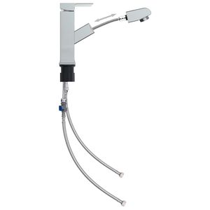 vidaXL K&uacute;pelňov&aacute; vodovodn&aacute; bat&eacute;ria s funkciou vyťahovania chr&oacute;movan&aacute; 157x172 mm