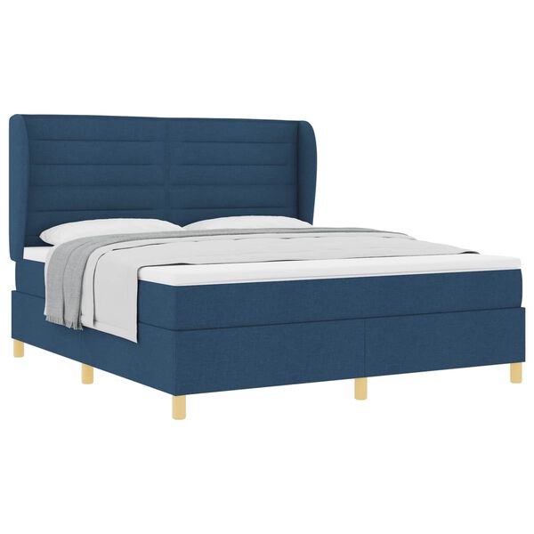 vidaXL Boxspring posteľ s matracom tmavo&scaron;ed&aacute; 90x190 cm Modr&aacute; l&aacute;tka