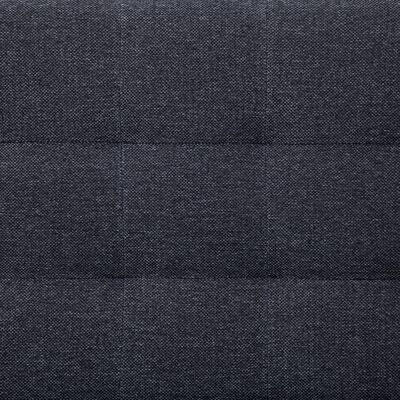 vidaXL Rozkladacia pohovka v tvare L tmavosivá polyester