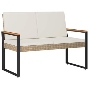vidaXL Vonkaj&scaron;ia lavička 2 -Seater 107 x 61 x 80 cm polyratan