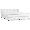 vidaXL Boxspring posteľ s matracom biela 180x200 cm umel&aacute; koža
