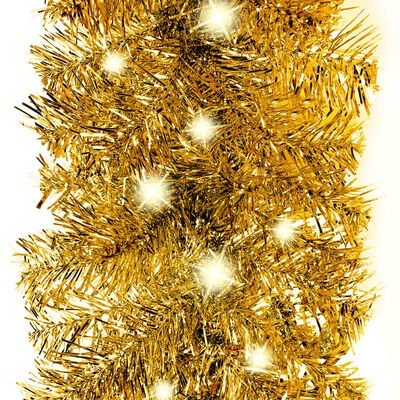 vidaXL Vianočná girlanda s LED svetielkami 5 m zlatá