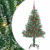 vidaXL Umel&yacute; vianočn&yacute; stromček, snehom obalen&yacute;, s LED svetlom 120 cm