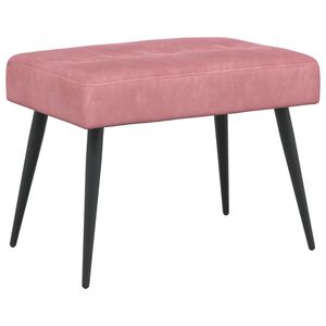 vidaXL Lavica s gomb&iacute;kov&yacute;m pre&scaron;&iacute;van&iacute;m Ružov&aacute; 60 x 40 x 45 cm Zamat