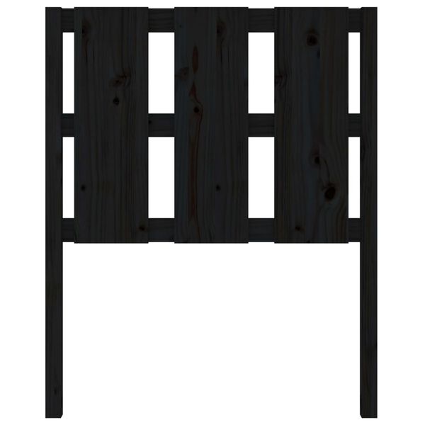 vidaXL Čelo postele čierne 80,5x4x100 cm masívna borovica