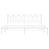 vidaXL Kovov&yacute; r&aacute;m postele s čelom biely 200x200 cm