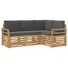 vidaXL S&uacute;pravy pohoviek 4 pcs Biela a antracitov&aacute; 190 x 130,5 x 73 cm