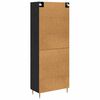 vidaXL Highboard Čierny dub 69,5 x 34 x 180 cm Kompozitn&eacute; drevo