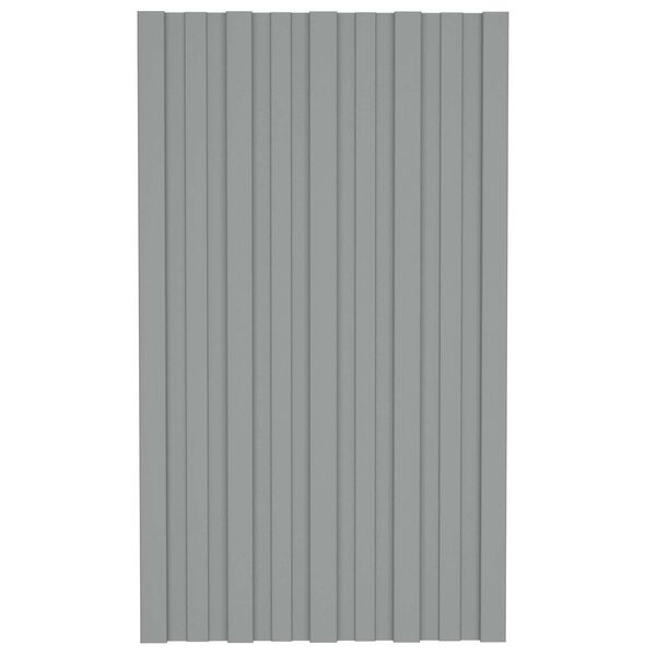 vidaXL Stre&scaron;n&yacute; panel 12 pcs Biely 80 x 45 cm Pozinkovan&aacute; oceľ