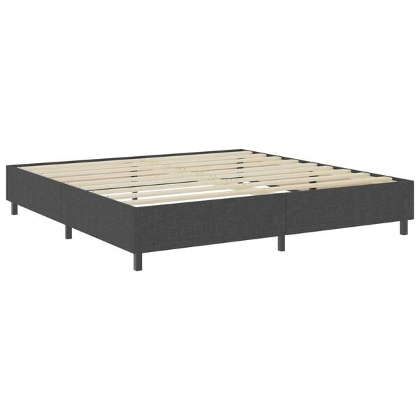 vidaXL Posteľ boxspring tmavo&scaron;ed&aacute; l&aacute;tkov&aacute; 200x200 cm