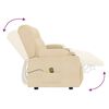 vidaXL 4-miestne sklápacie masážne kreslo+držiaky na poháre, krémové
