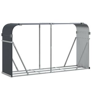vidaXL Držiak na polen&aacute; antracitov&yacute; 180x45x100 cm pozinkovan&aacute; oceľ