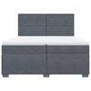 vidaXL Posteľný rám boxspring s matracom tmavosivý 200x200 cm zamat