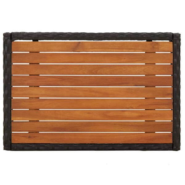 vidaXL 3-dielna záhradná sedacia súprava s vankúšmi polyratan čierna