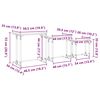 vidaXL Nesting kávový stôl 3 pcs Staré drevo 50.5 x 35 x 53 cm
