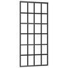 vidaXL Posuvn&eacute; dvere ESG sklo a hlin&iacute;k 90x205 cm čierne
