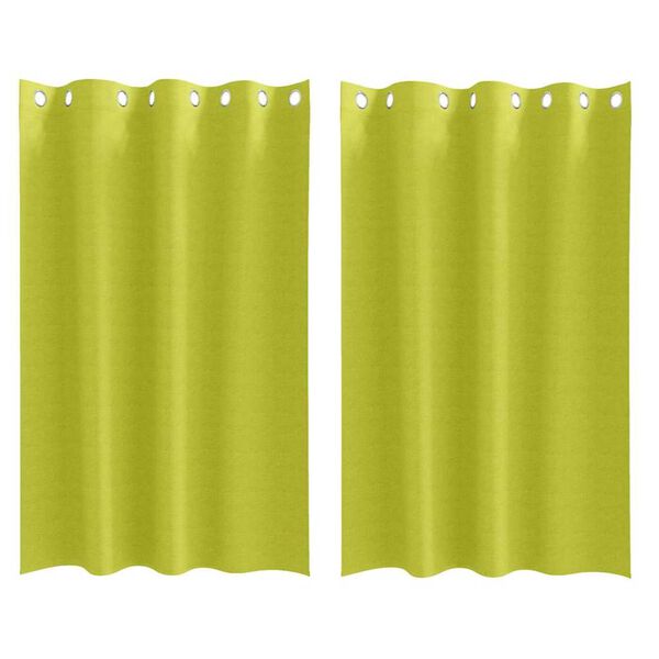 vidaXL Záclony na zatemnenie s krúžkami 2 pcs Zelená 175 x 140 cm