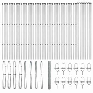 vidaXL Stĺp na plot. Strieborn&aacute;
