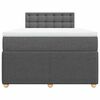 vidaXL Boxspring posteľ s matracom tmavosiv&yacute; 120x200 cm l&aacute;tka