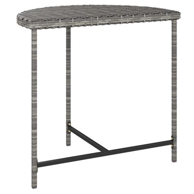 vidaXL Záhradný stôl sivý 80x50x75 cm polyratan