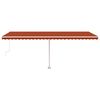 vidaXL Voľne stojaca automatick&aacute; mark&iacute;za 600x300 cm oranžovo-hned&aacute;