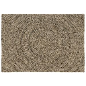 vidaXL Kusov&eacute; koberce Pr&iacute;rodn&aacute; a čierna 120 x 170 cm Juta