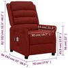 vidaXL Elektrické masážne kreslo vínovočervené umelá koža
