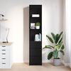vidaXL Highboard Black Oak 37,5x35x180 cm Engineered Wood
