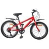 vidaXL Detsk&eacute; Kolo 24 Palcov 6-Speed pre 8-12 rokov Červen&aacute;