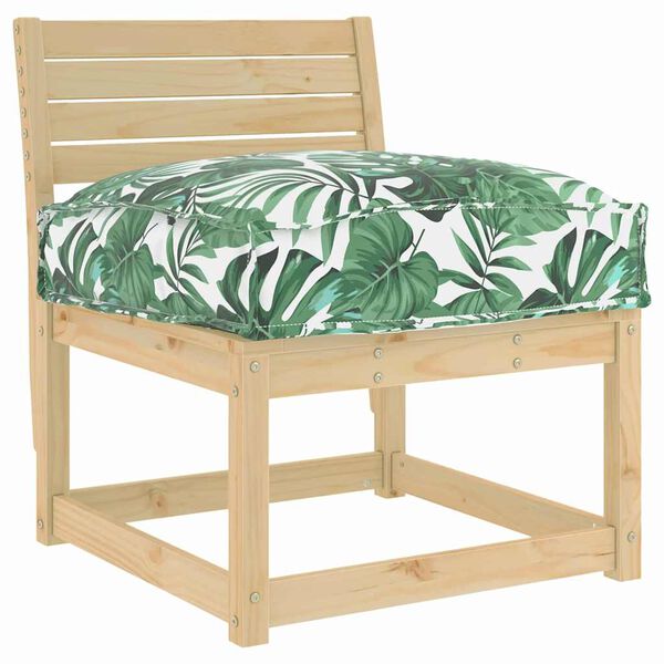 vidaXL Vank&uacute;&scaron; na paletov&eacute; sedadlo Vzor s listami 60 x 40 x 8 cm