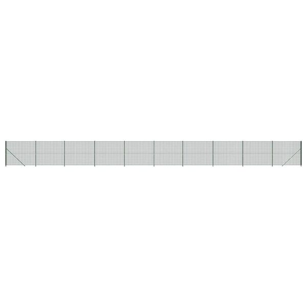 vidaXL Drôtený plot s kotviacimi hrotmi zelený 1,6x25 m