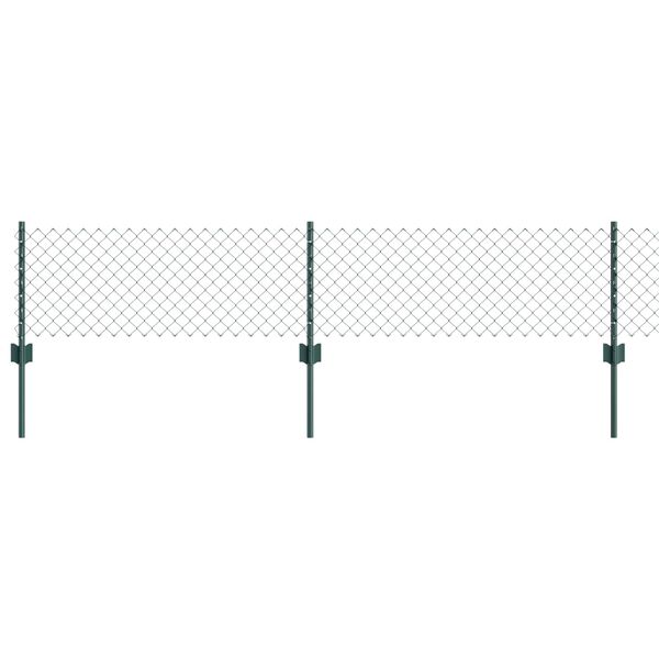 vidaXL Plot s podperou Zelen&aacute; 0,4 x 10 m Ocel a PVC