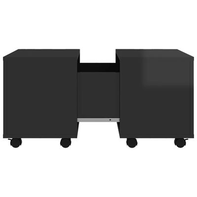 vidaXL Konferenčný stolík lesklý čierny 60x60x38 cm drevotrieska