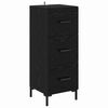vidaXL Highboard Čierny dub 34,5 x 34 x 180 cm Kompozitn&eacute; drevo