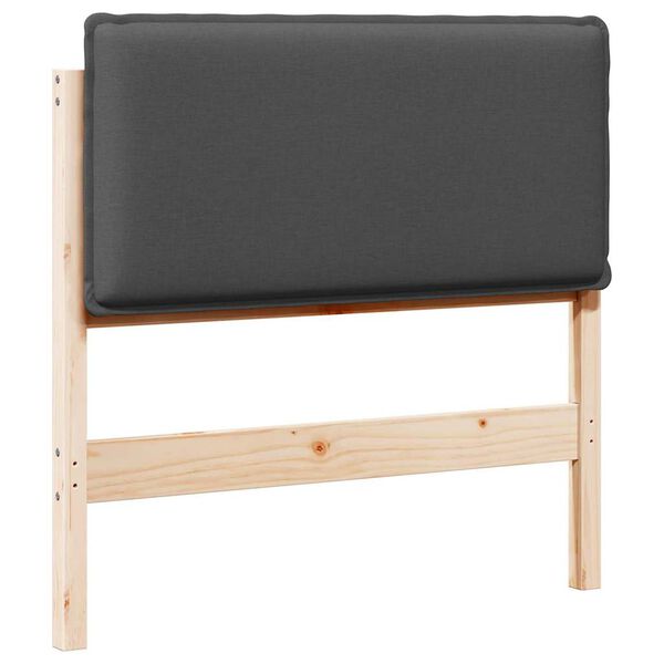 vidaXL Čal&uacute;nen&eacute; čelo postele Pr&iacute;rodn&aacute; a tmavo&scaron;ed&aacute; 90 cm