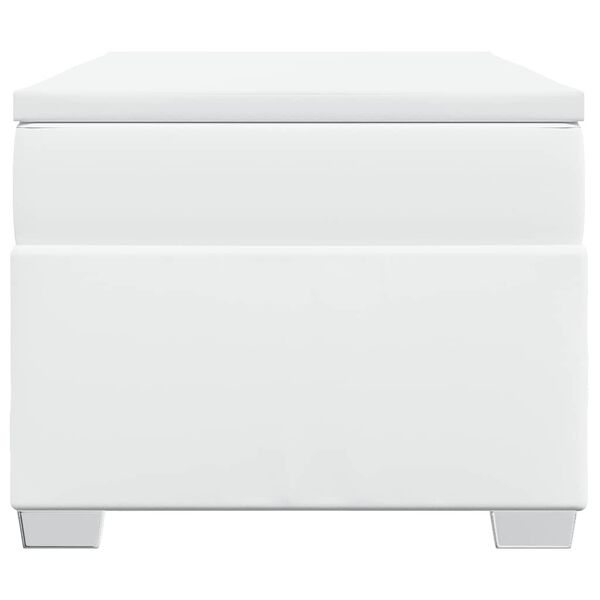 vidaXL Boxspring posteľ s matracom biela 90x190 cm umelá koža