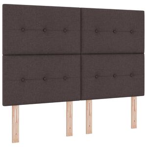 vidaXL Posteľ s pružinov&yacute;m r&aacute;mom Tmavo hned&aacute; 140 x 190 cm l&aacute;tka