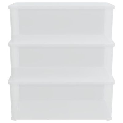 vidaXL Plastové úložné boxy 3 ks 10 l stohovateľné
