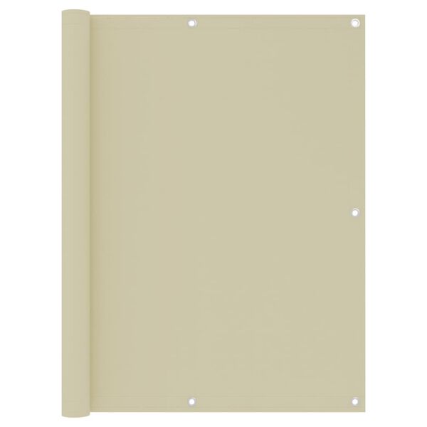 vidaXL Balkónová markíza, krémová 120x500 cm, oxfordská látka