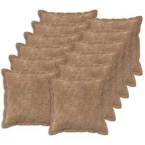 vidaXL Podložka s vank&uacute;&scaron;om HOUTEN 12 ks Sivohned&aacute; Mikrovl&aacute;kno fleece
