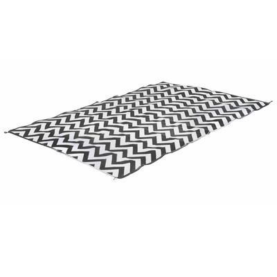Bo-Camp Vonkajší koberec Chill mat Wave 2,7x2 m L, čierno biely