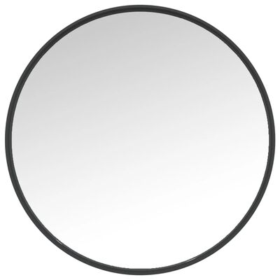 vidaXL Nástenné zrkadlo čierne 50 cm