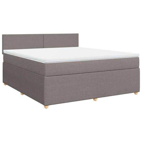 vidaXL Posteľn&yacute; r&aacute;m boxspring s matracom sivohned 180x200 cm l&aacute;tka