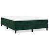 vidaXL Posteľn&yacute; r&aacute;m s boxspringom tmavozelen&yacute; 140x200 cm zamat