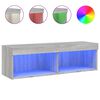 vidaXL TV skrinka s LED svetlami siv&aacute; sonoma 100x30x30 cm