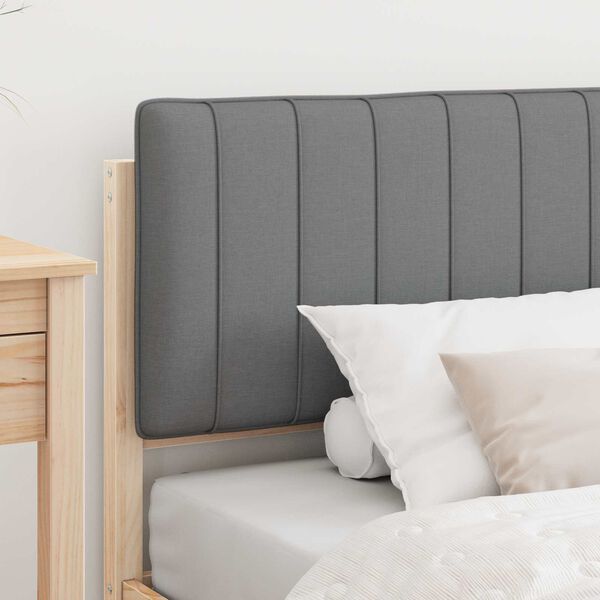 vidaXL R&aacute;m postele s čal&uacute;nen&yacute;m čelom Svetlosiv&aacute; 90 x 190 cm